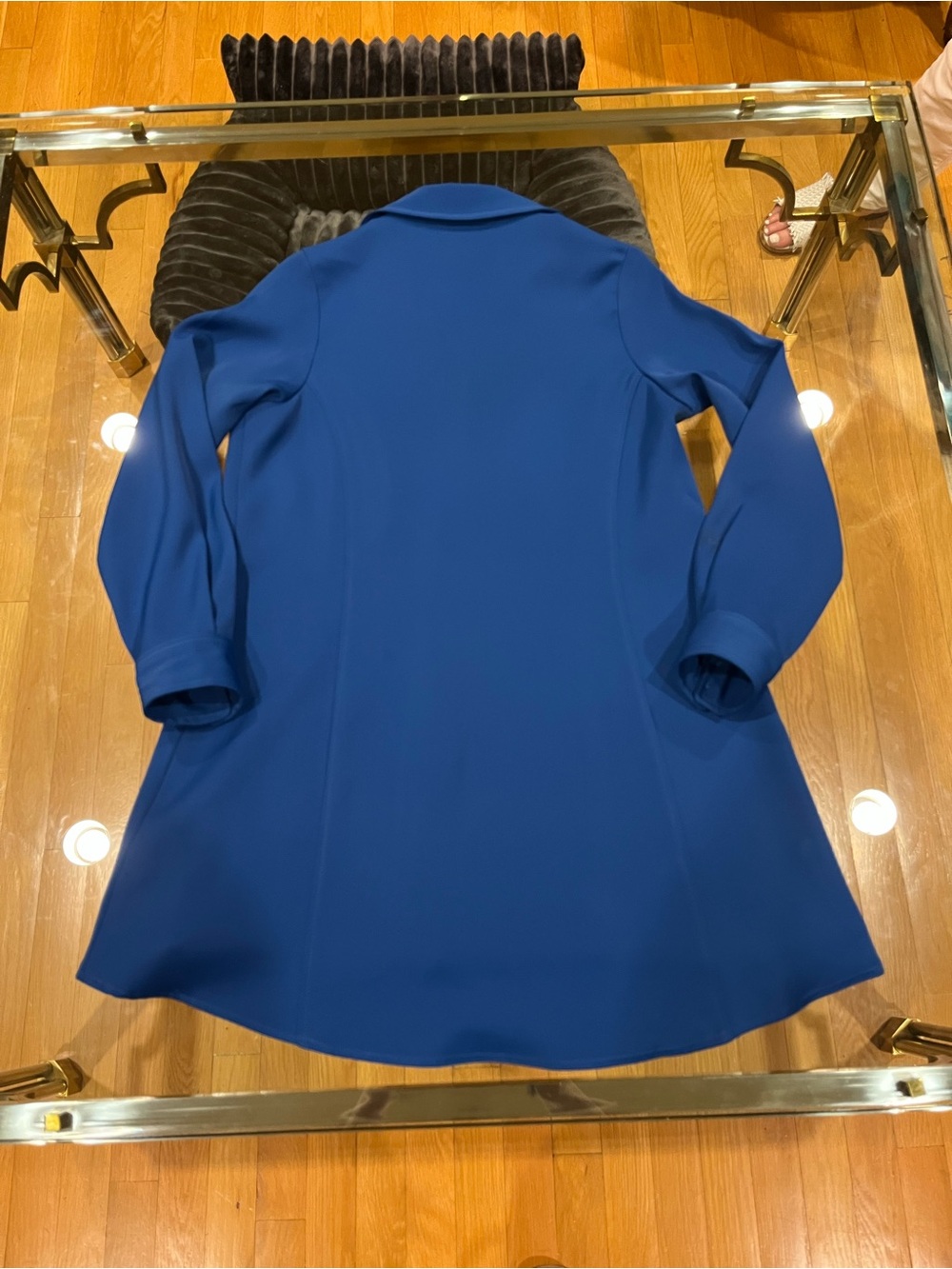 Linea by Louis Dell'Olio Cobalt Blue Long Sleeve A-Line Dress